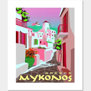 Mykonos Greece Abstract Surreal Travel and Tourism Print Posters and Art